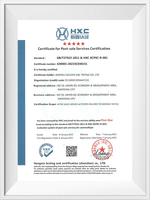 Certificato per la certificazione dei servizi post-vendita
